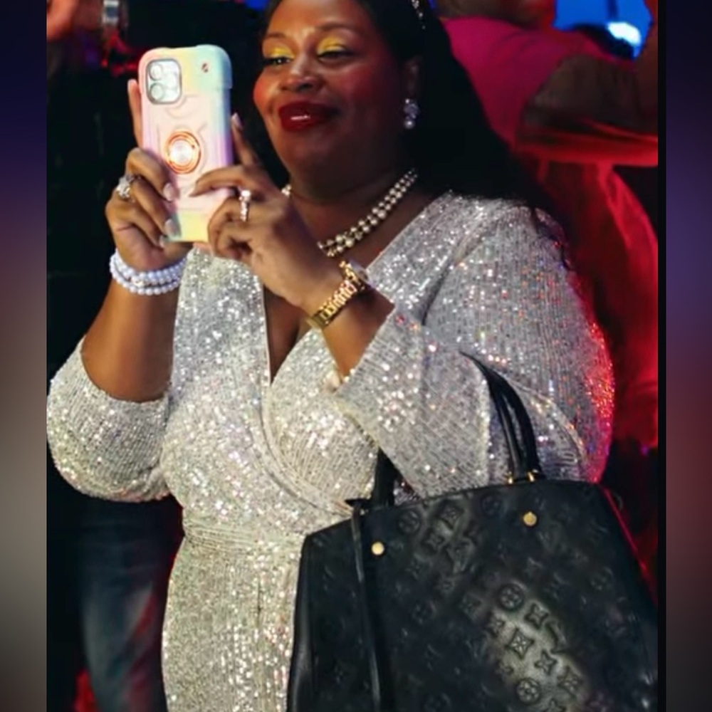 Plus Size Silver Sequin Jumpsuit - image 8